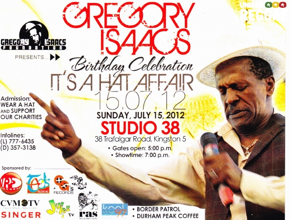 Gregory Isaacs Birthday Celebration 2012 poster